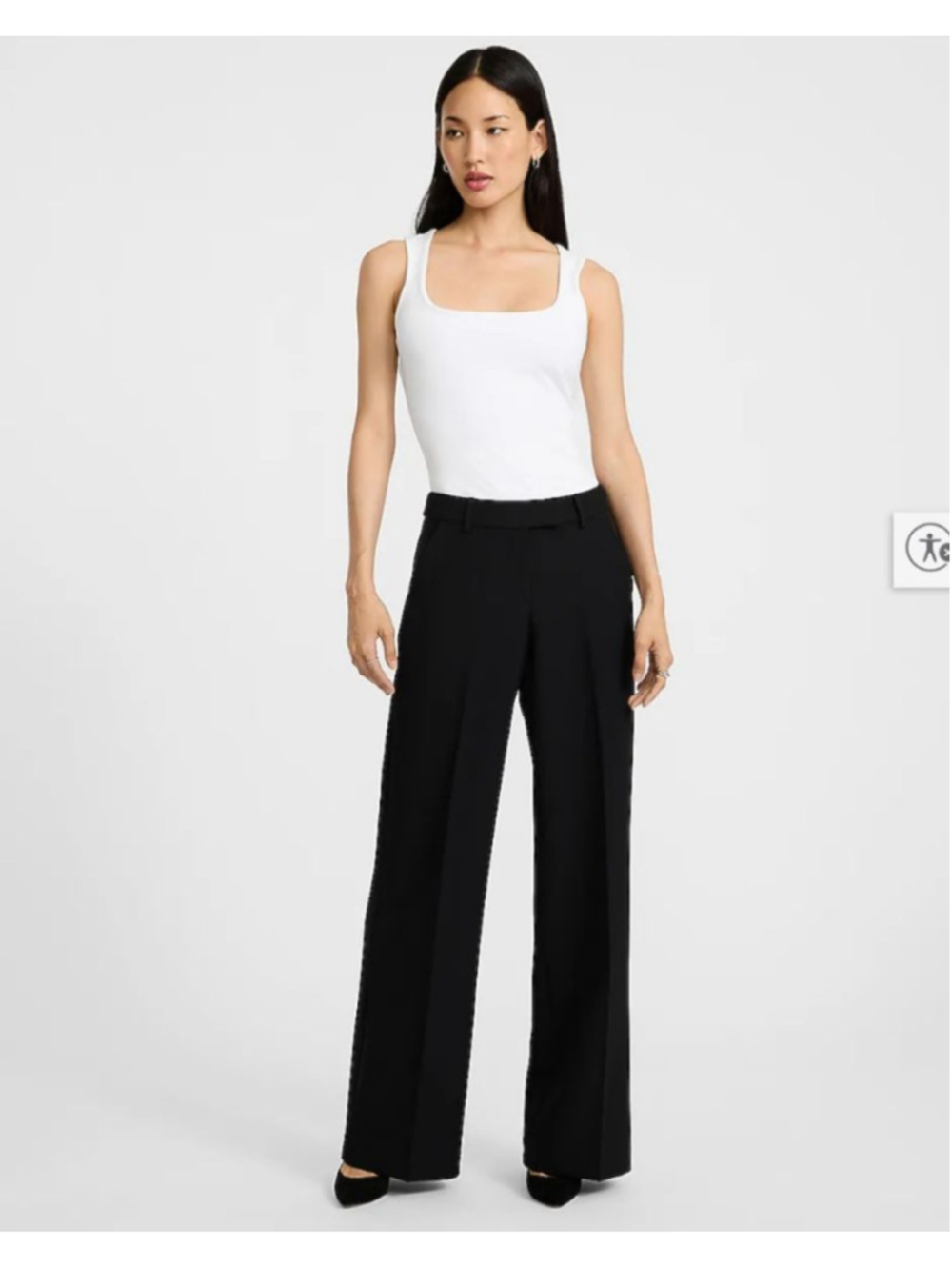 Women's Express Editor Flare High Rise Trousers in Black, Size 6